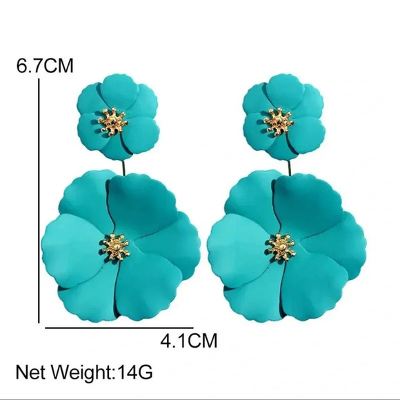 For Love And Lemons Blossom Pink Flower Earrings - Picture 5 of 9